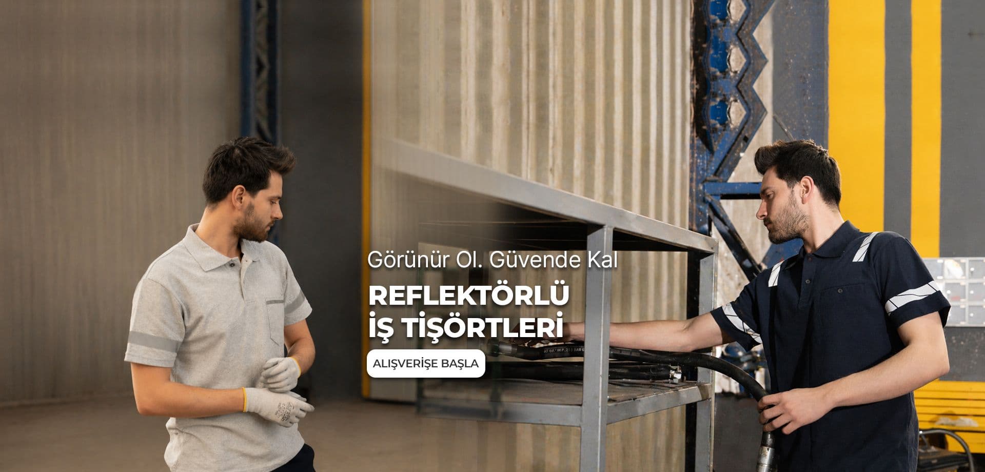 Reflektörlü iş kıyafeti